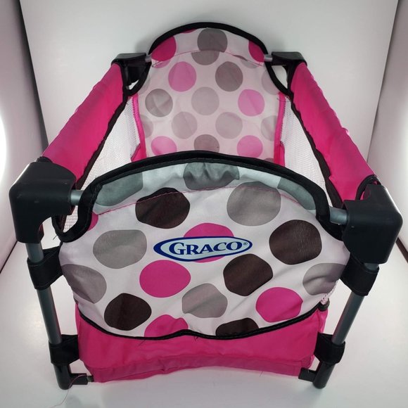 Graco Tollytots Baby Doll Play Pen Pink Polka Dots - Picture 2 of 11